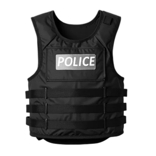 jacket, weapon, dress, black, gray, bulletproof, vest, reflective transparent PNG cut-out