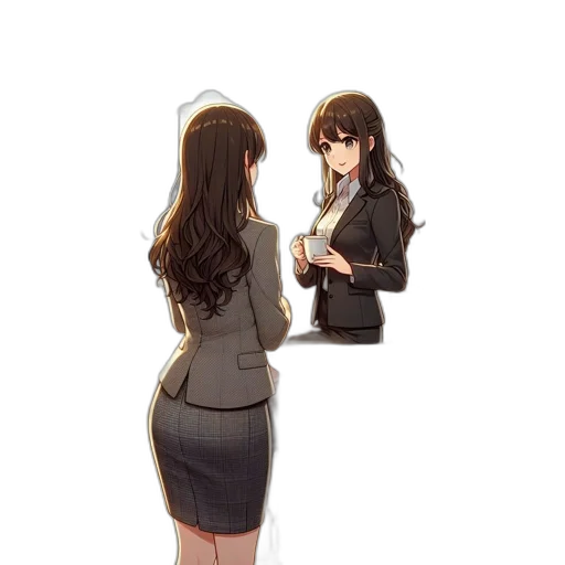 dress, staff, jacket, robot, concept art, 3d render, photorealistic, anime transparent PNG cut-out