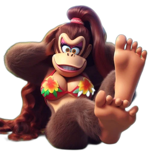 shoes, animal, creature, hair, 3d render, concept art, photorealistic, anthropomorphic transparent PNG cut-out