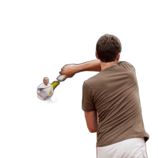 staff, bottle, weapon, photorealistic, 3d render, two, people, playing transparent PNG cut-out