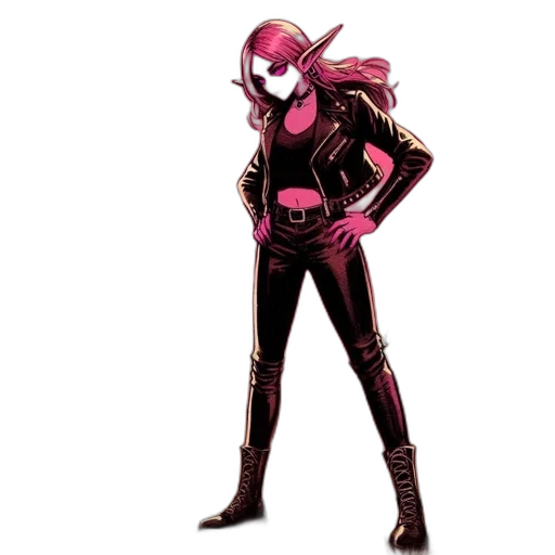 jacket, weapon, comic book art, concept art, cartoon, cyberpunk, red, dark transparent PNG cut-out