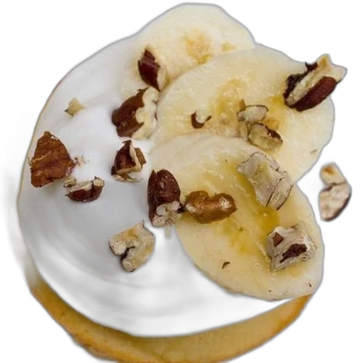 food, crown, weapon, cupcake, topped, whipped, cream, banana transparent PNG cut-out