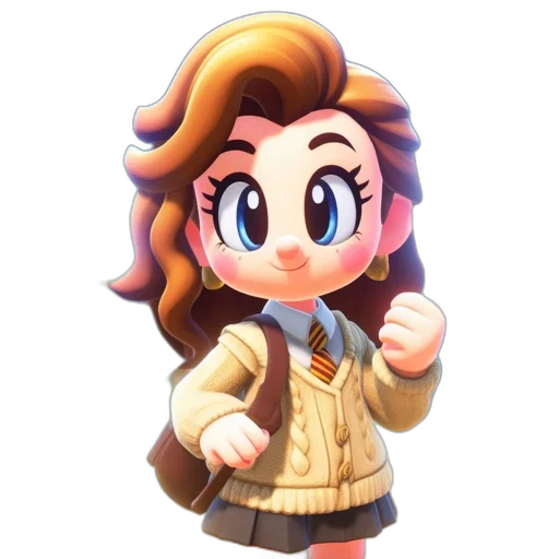 staff, jacket, weapon, hair, 3d render, pixel art, concept art, cartoon transparent PNG cut-out