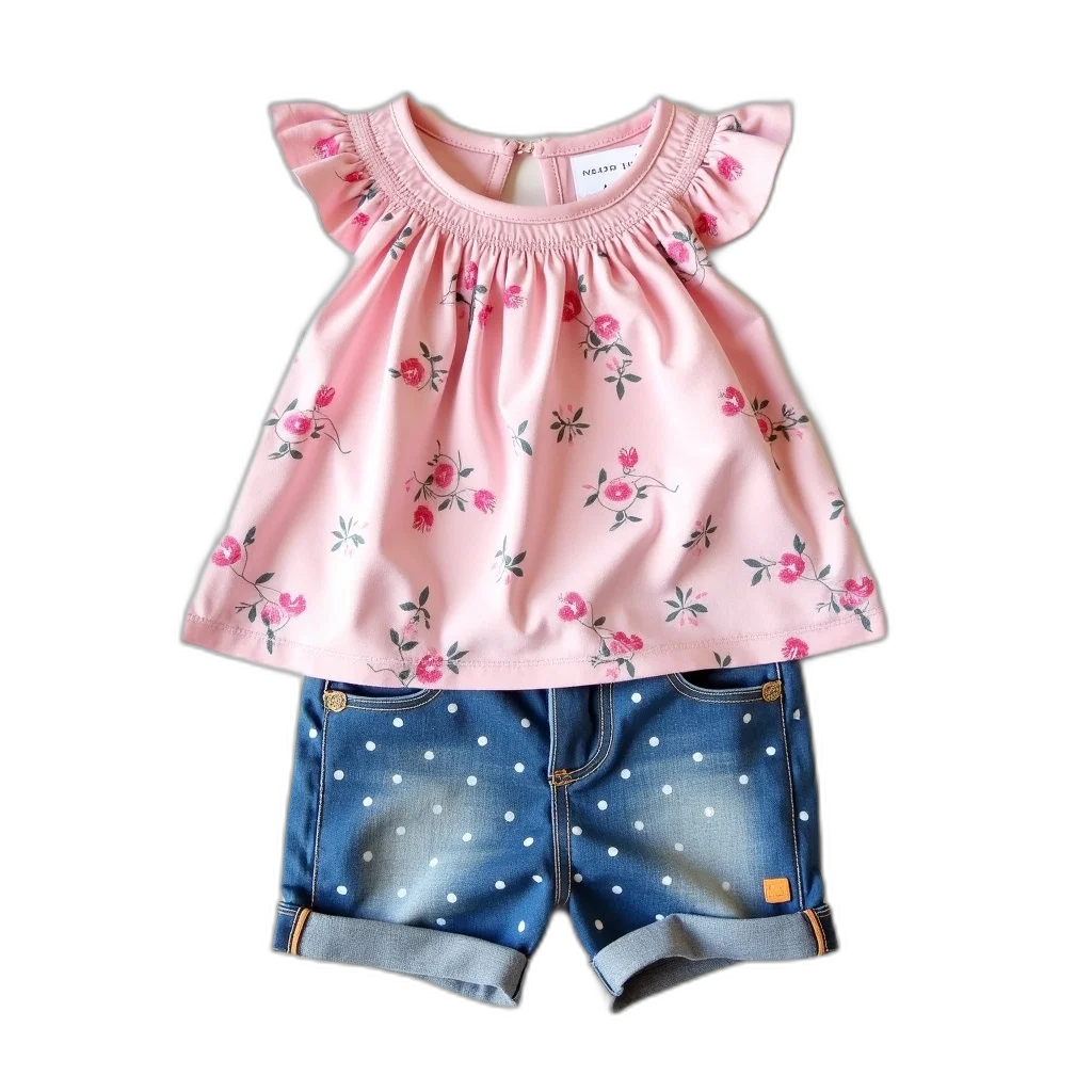 dress, outer space, child, outfit, consisting, pink, floral, top transparent PNG cut-out