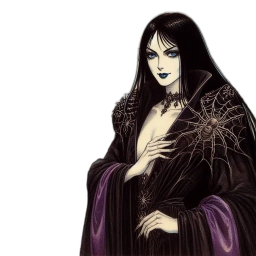 fantasy art, concept art, comic book art, pixel art, dark, ethereal, gothic, scene transparent PNG cut-out