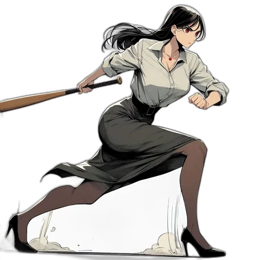 staff, sword, weapon, dress, concept art, comic book art, anime, fantasy art transparent PNG cut-out