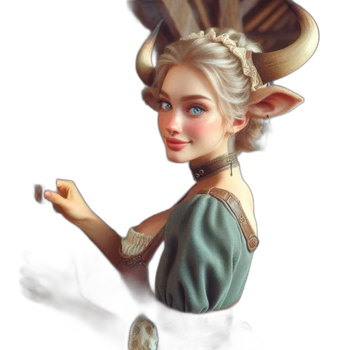 staff, crown, jewelry, dress, fantasy art, concept art, oil painting, 3d render transparent PNG cut-out