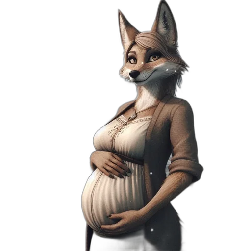staff, dress, animal, creature, concept art, fantasy art, 3d render, watercolor transparent PNG cut-out