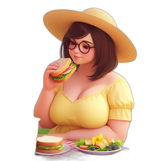 food, dress, hat, creature, concept art, pixel art, photorealistic, fantasy art transparent PNG cut-out