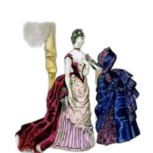 dress, jewelry, crown, concept art, 3d render, illustration, two, women transparent PNG cut-out