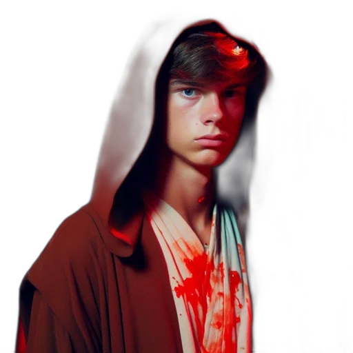 jacket, face, creature, photorealistic, pixel art, concept art, fantasy art, neon lights transparent PNG cut-out