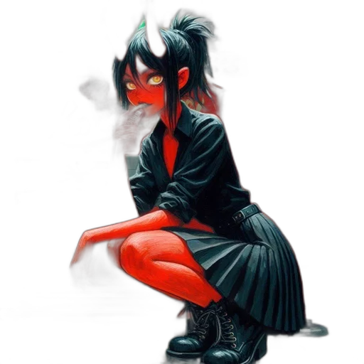 mask, concept art, comic book art, cyberpunk, fantasy art, neon lights, fog, fire transparent PNG cut-out