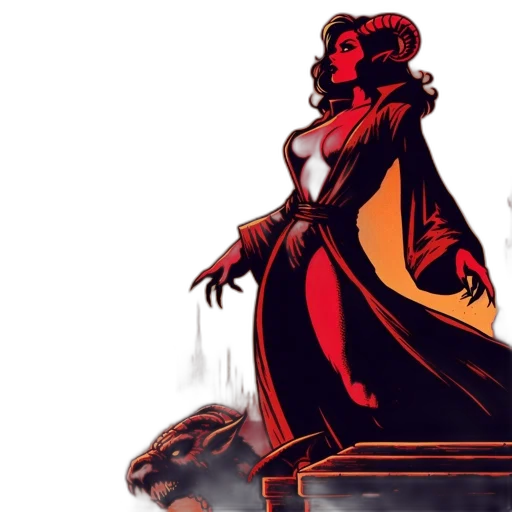 dress, concept art, comic book art, pixel art, fantasy art, fire, red, dark transparent PNG cut-out
