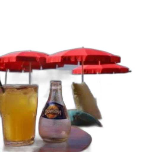 umbrella, food, furniture, bottle, 3d render, photorealistic, concept art, rain transparent PNG cut-out