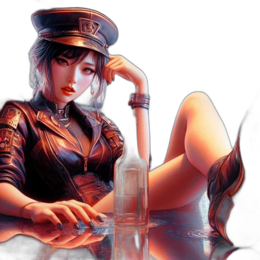 staff, bottle, weapon, concept art, cyberpunk, fantasy art, comic book art, neon lights transparent PNG cut-out