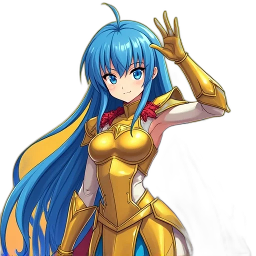 robot, dress, weapon, staff, anime, concept art, fantasy art, cartoon transparent PNG cut-out