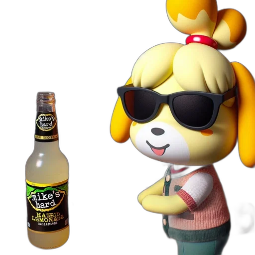 bottle, jacket, animal, 3d render, concept art, pixel art, computer, screen transparent PNG cut-out