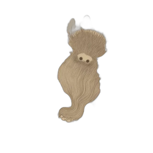hair, creature, animal, hat, concept art, 3d render, cartoon, watercolor transparent PNG cut-out