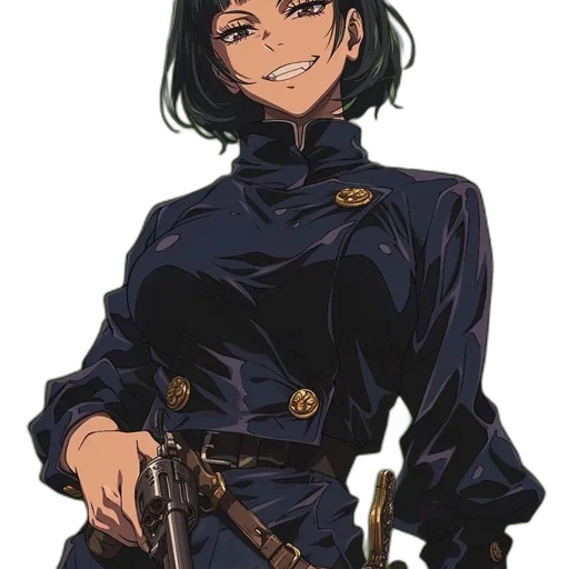 staff, weapon, jacket, dress, anime, cartoon, comic book art, concept art transparent PNG cut-out