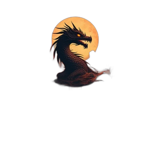 dragon, hair, creature, animal transparent PNG cut-out