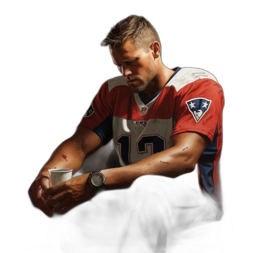 jacket, photorealistic, oil painting, concept art, watercolor, man, nfl, jersey transparent PNG cut-out