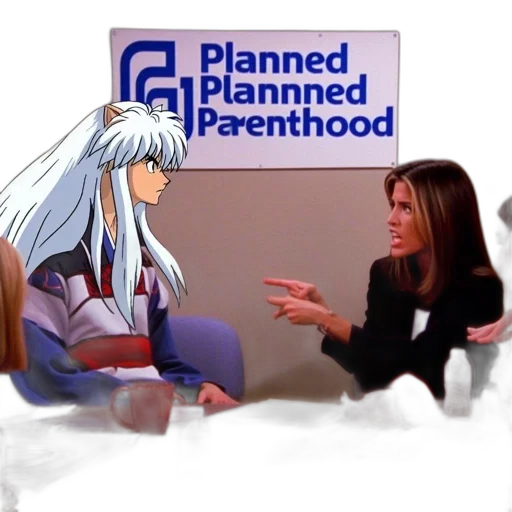 anime, character, inuyasha, enjoys, coffee, while, pointing, friends transparent PNG cut-out