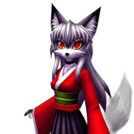 staff, fantasy art, pixel art, anime, concept art, red, monochrome, fox-like transparent PNG cut-out