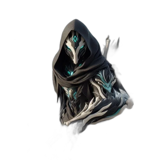 mask, jacket, jewelry, creature, concept art, fantasy art, 3d render, photorealistic transparent PNG cut-out