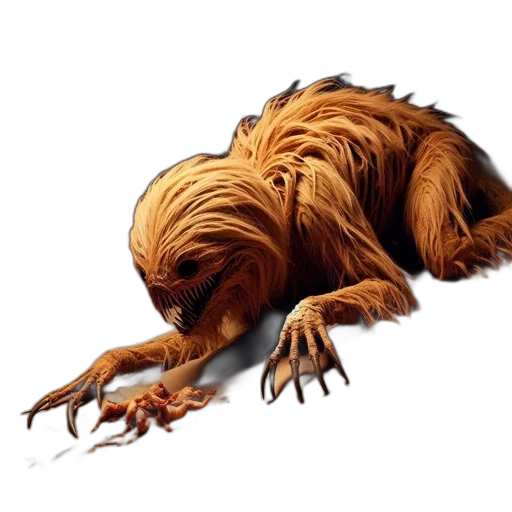 creature, animal, hair, dragon, concept art, fantasy art, 3d render, photorealistic transparent PNG cut-out