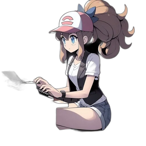 hat, staff, weapon, animal, anime, concept art, pixel art, cartoon transparent PNG cut-out