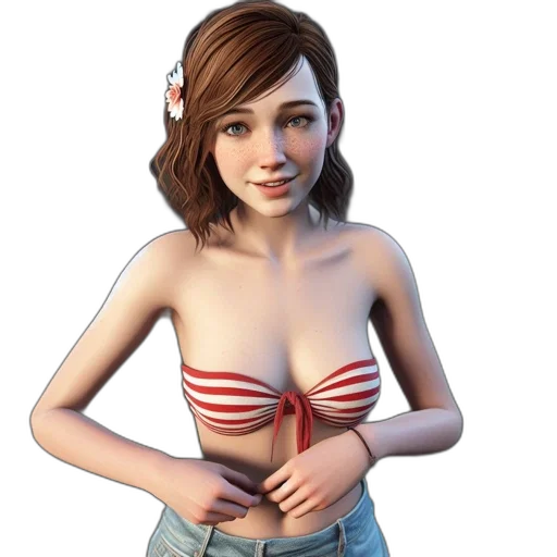 dress, 3d render, photorealistic, concept art, fantasy art, beach, animated, female transparent PNG cut-out