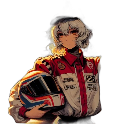 jacket, face, car, hair, pixel art, anime, concept art, photorealistic transparent PNG cut-out