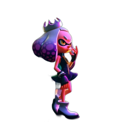weapon, staff, dress, jacket, concept art, 3d render, vaporwave, pixel art transparent PNG cut-out