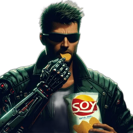 jacket, cyberpunk, concept art, 3d render, comic book art, individual, leather, wears transparent PNG cut-out