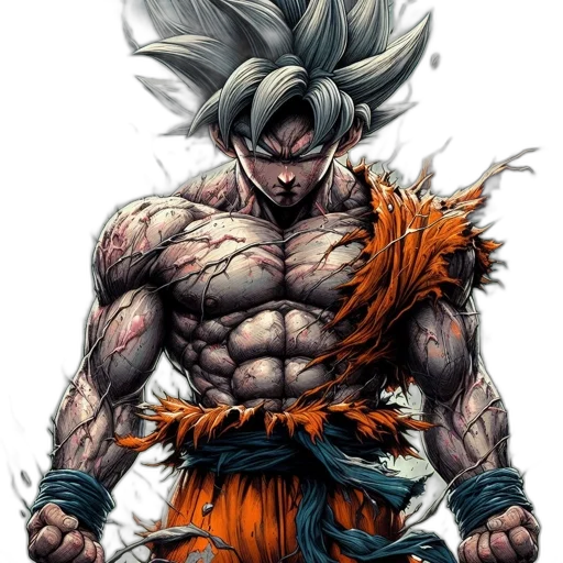 comic book art, concept art, fantasy art, cartoon, animated, character, ultra, instinct transparent PNG cut-out