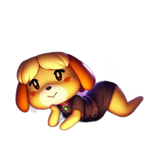 animal, creature, staff, pixel art, watercolor, concept art, anime, golden transparent PNG cut-out