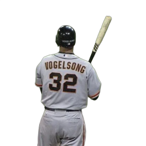 staff, weapon, baseball, player, name, vogelsong, his, back transparent PNG cut-out