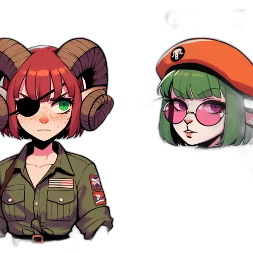 hat, concept art, pixel art, anime, cartoon, green, colorful, red transparent PNG cut-out