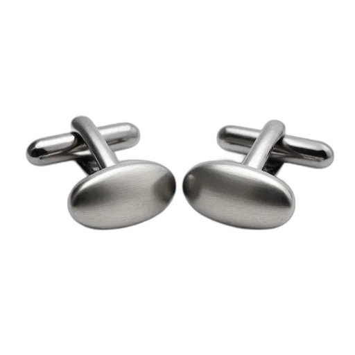 jewelry, pair, stainless, steel, cufflinks, feature, oval, curved transparent PNG cut-out