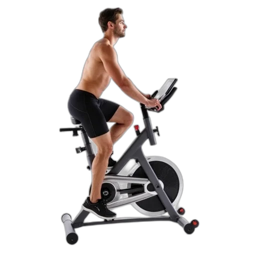 second, image, shows, same, indoor, cycling, setup, person transparent PNG cut-out