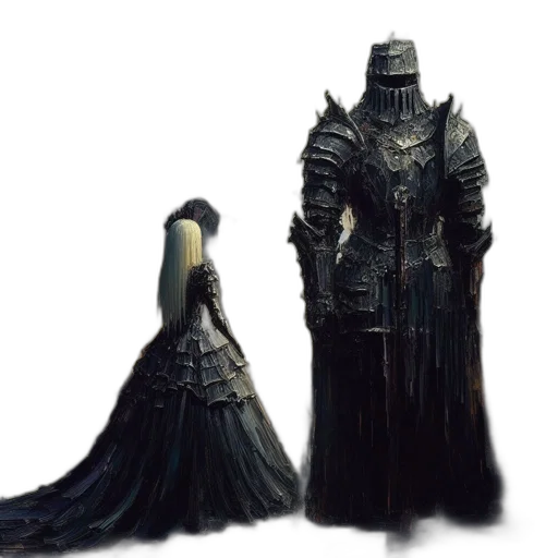 dress, sword, mask, crown, concept art, fantasy art, pixel art, comic book art transparent PNG cut-out