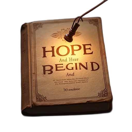 book, cover, text, hope transparent PNG cut-out