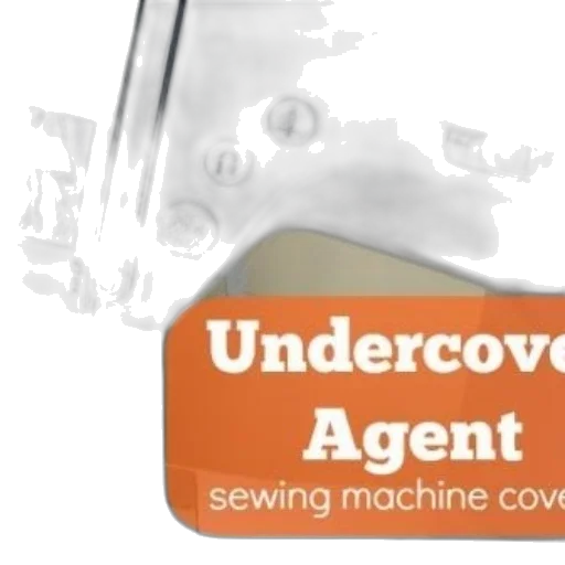 image, sewing, machine, text, undercover, agent, cover, orange transparent PNG cut-out