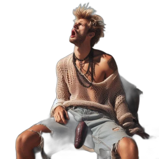 jacket, staff, photorealistic, concept art, 3d render, fantasy art, young, man transparent PNG cut-out