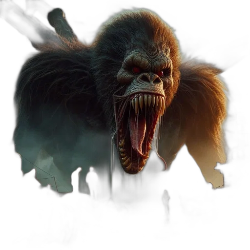 creature, animal, concept art, 3d render, photorealistic, fantasy art, large, menacing transparent PNG cut-out