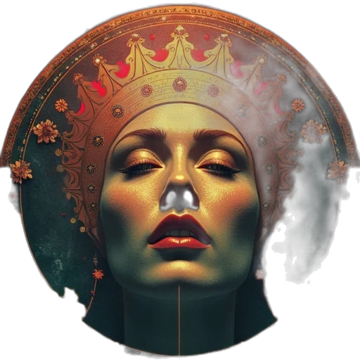 crown, face, concept art, photorealistic transparent PNG cut-out