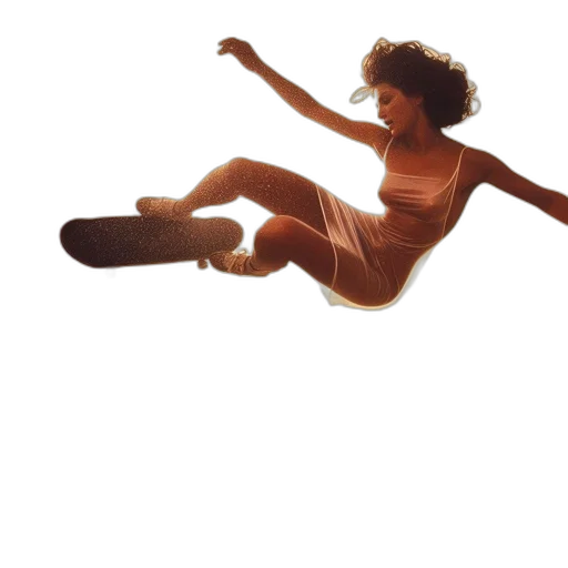 dress, shoes, photorealistic, 3d render, concept art, underwater, earth tones, woman transparent PNG cut-out