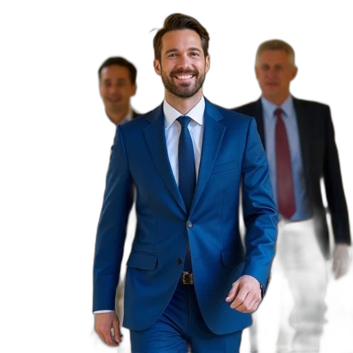 staff, jacket, face, robot, 3d render, concept art, photorealistic, group transparent PNG cut-out