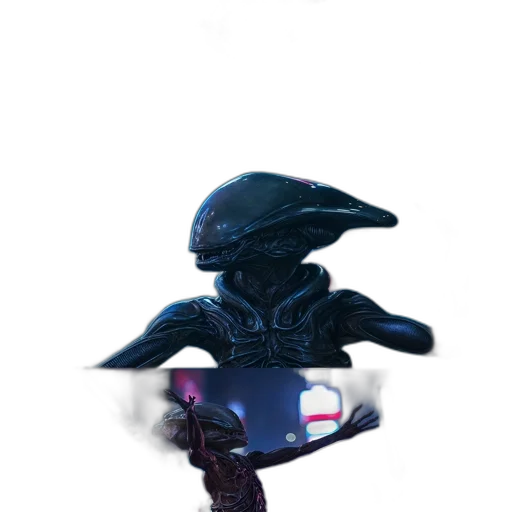 robot, creature, staff, weapon, concept art, 3d render, pixel art, vaporwave transparent PNG cut-out