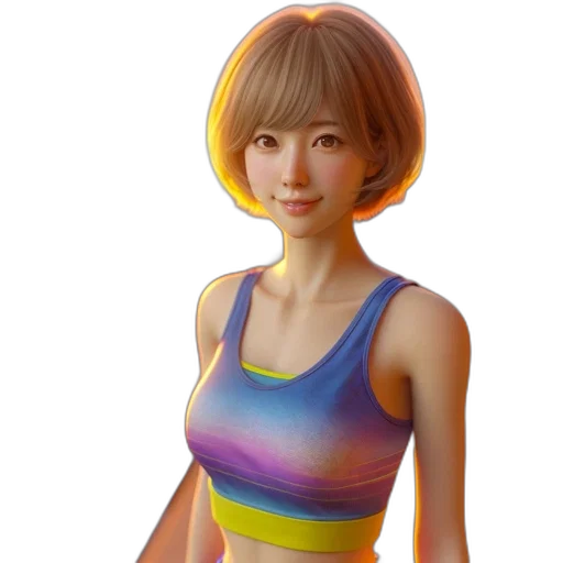 dress, robot, 3d render, photorealistic, concept art, pixel art, pastel, neon transparent PNG cut-out